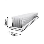 Veda Frestas Escova 5X7mm Cinza 5M Comfot Door UN