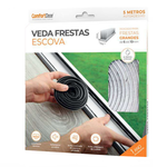 Veda Frestas Escova 10X7mm Cinza 5M Comfot Door UN