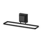 Porta Toalhas 25cm com Ventosa Preto Fosco Future UN