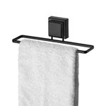 Porta Toalhas 25cm com Ventosa Preto Fosco Future UN