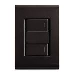 Conjunto Liz 4x2 com 2 Interruptores Simples 10A 250V Grafite Tramontina UN