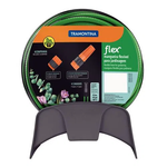 Mangueira Flex Pvc 20M com Engate, Esguicho e Suporte Mural Tramontina UN