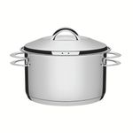 Caçarola Solar Rasa 20cm 3,6L Inox Fundo Triplo com Tampa e Alças Tramontina UN