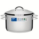 Caçarola Solar Rasa 20cm 3,6L Inox Fundo Triplo com Tampa e Alças Tramontina UN