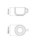 Xícara para Chá HS 240ml Branca em Porcelana Tramontina UN