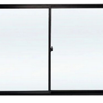 Janela de Correr 2 Folhas 100x120cm Lisa Preto Slim Líder UN