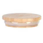 Porta Mantimento Redondo 1,4L em Vidro com Tampa em Bambu Dynasty UN