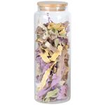 Porta Mantimento Redondo 1,7L em Vidro com Tampa em Bambu Dynasty UN