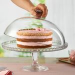 Prato Patisserie 32cm para Bolo com Pé e Tampa L'Hermitage UN