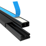Canaleta 20x10MM 2M com Adesivo Preto Enerbras UN