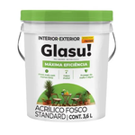 Tinta Máxima Eficiência Acrílico Fosco 3,6L Branco Glasu GL