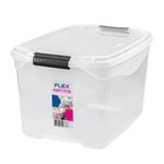 Organizador Plástico Flex 29L Transparente Fumê Sanremo UN