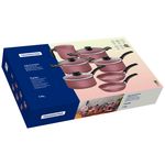 Jogo de Panelas Turim Rosa Antiaderente 07 Peças Tramontina UN
