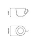 Xícara para Chá Leonora 185ml em Porcelana Tramontina UN