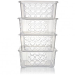 Conjunto de Cesta Transparente 746ml Leve 4 Pague 3 Sanremo UN