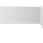 Rodapé Fit Liso 10cm com 2,40M Branco Biancogres UN