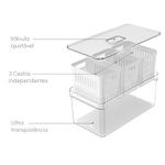 Organizador com Cesto Triplo 5L Clear Fresh Ou UN