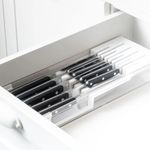 Organizador De Facas Clear Branco Ou UN