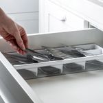 Organizador De Talheres Clear Branco Ou UN