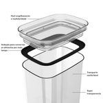 Pote Hermético Organizador Block 340 ml Natural Ou UN