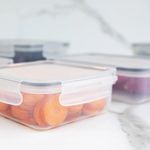 Pote Organizador Click Quadrado 500 ml Natural Ou UN