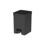 Lixeira Trium 12 Litros Preta Com Pedal Ou UN