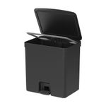 Lixeira Trium 20 Litros Preta Com Pedal Ou UN