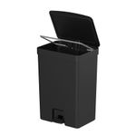 Lixeira Trium Dupla 30 Litros Preta Com Pedal Ou UN