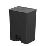 Lixeira Trium 46L + 4L Preta Com Pedal Ou UN