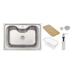 Cuba Undermount Morgana Aço Inox Acetinada 69x49cm com Acessórios Tramontina UN