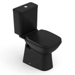 Kit Bacia com Caixa Acoplada Debba Classic Matte Black Roca UN