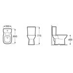 Kit Bacia com Caixa Acoplada Debba Classic Matte Black Roca UN