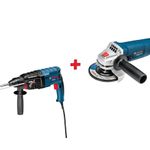 Martelete Perfurador Rompedor GBH 2-24D + Esmerilhadeira Angular GWS850 Bosch KI
