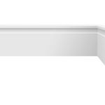 Rodapé Tech Frisado 7cm com 2,40m Branco Biancogres UN