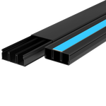 Canaleta 50x20mm 2M Preta com Fita Dupla Face e Divisória Enerbras UN