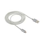 Cabo USB x Micro USB 1,5m Nylon Branco EUAB 15NB Intelbras UN