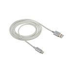 Cabo USB x USB-C 1,5m Nylon Branco EUAC 15NB Intelbras UN