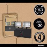 Luminária de Emergência Bloco 5W 6000K Preto Fosco Avant UN