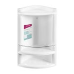 Porta Shampoo de Canto Branco e Cromado - Atlas Casa UN