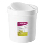 Lixeira Redonda Basculante 4,3L Branca - Atlas Casa UN