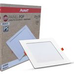 Luminária LED de Embutir Quadrada 24W 3000K ABS Branca -  Avant UN