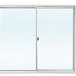 Janela de Correr 2 Folhas 100x120 Vidro Liso Branco Slim - Lider UN