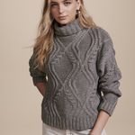 TRICOT RUBIA GOLA ALTA CINZA CLARO