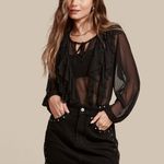 BLUSA NEW YORK MANGA LONGA PRETO
