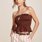 BLUSA TOMARA QUE CAIA MALIBU MARROM