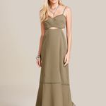 VESTIDO PAULINE LONGO VERDE MILITAR