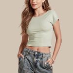 BLUSA KELLY MANGA CURTA VERDE CLARO