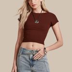 BLUSA MANGA CURTA KELLY MARROM