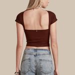 BLUSA MANGA CURTA KELLY MARROM