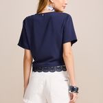 BLUSA NICOLE AZUL MARINHO